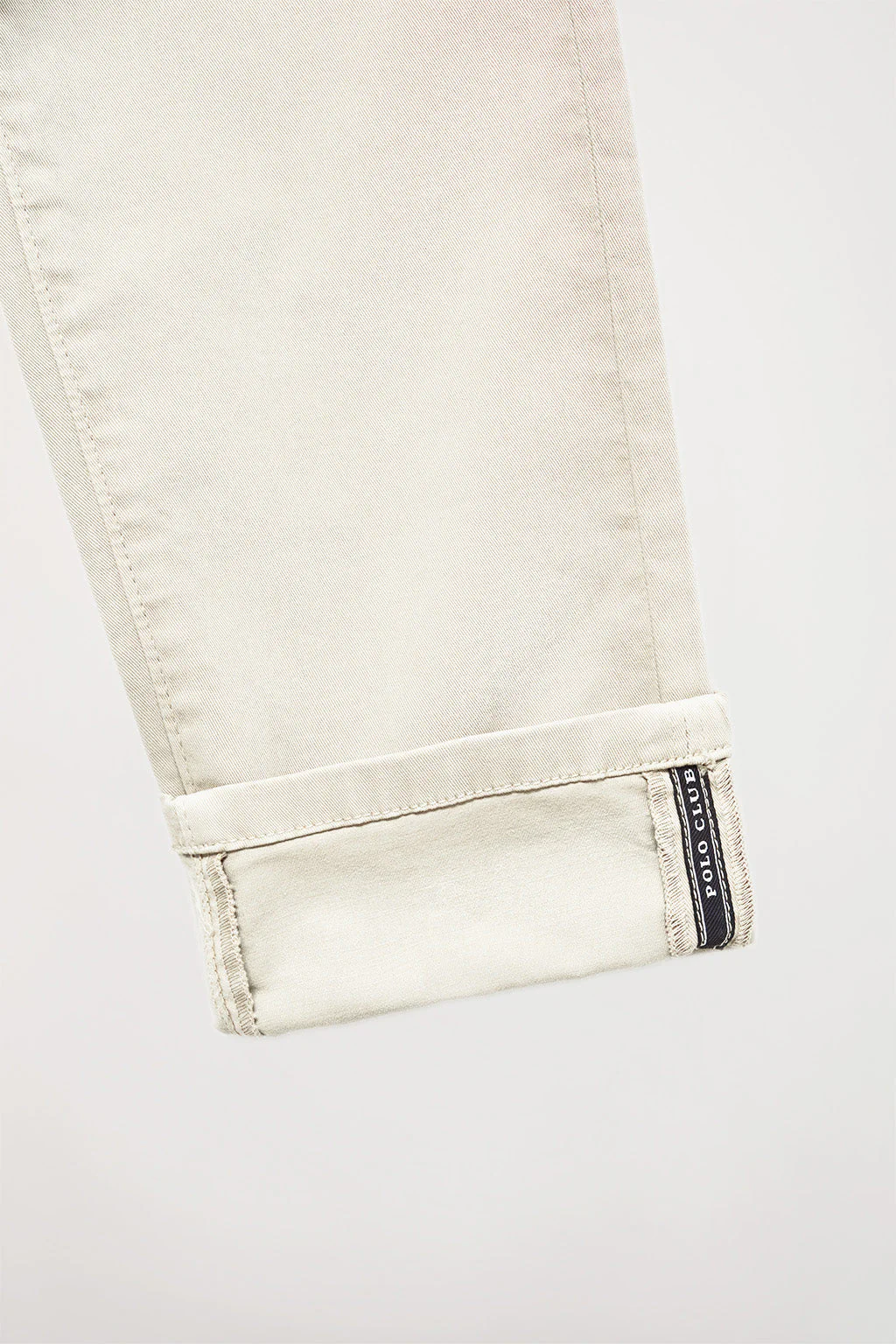 Beige stretch-cotton chinos with Polo Club details - Image 5