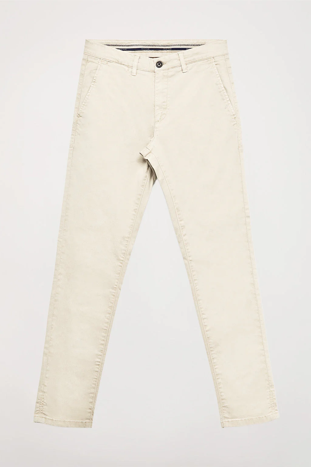 Beige stretch-cotton chinos with Polo Club details - Image 9