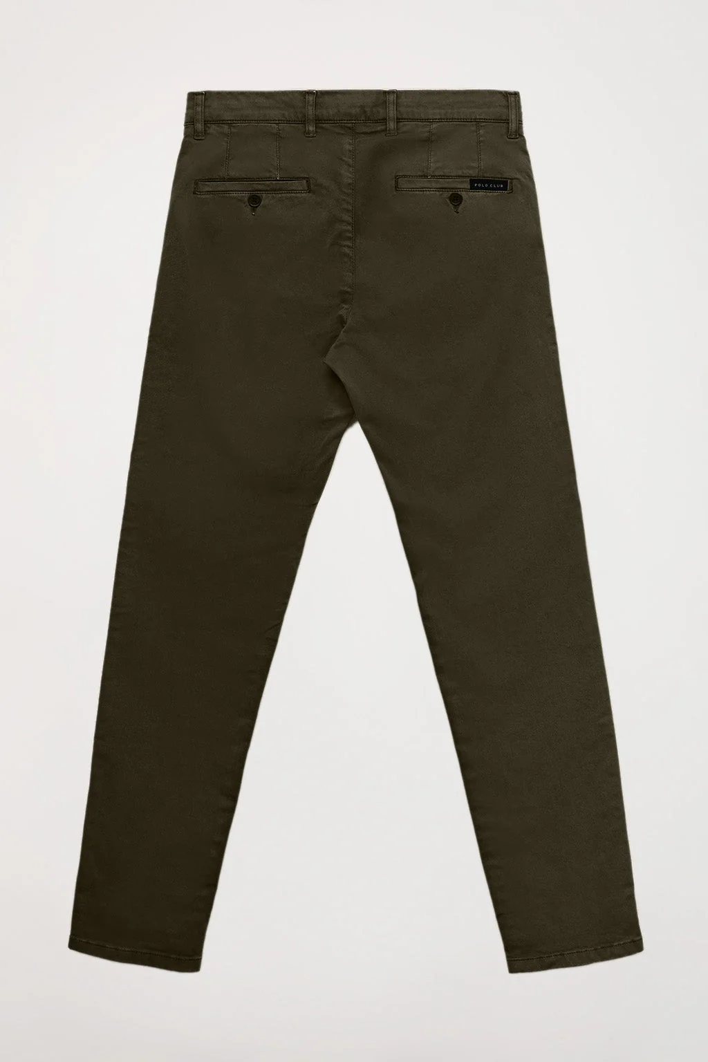 Dark-green stretch-cotton chinos with Polo Club details - Image 8