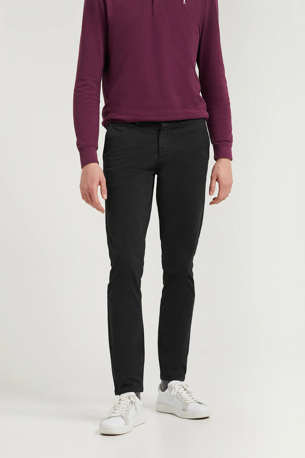 Dark-grey stretch-cotton chinos with Polo Club details - Image 4