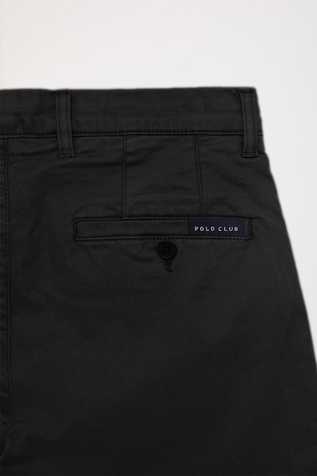 Dark-grey stretch-cotton chinos with Polo Club details - Image 8