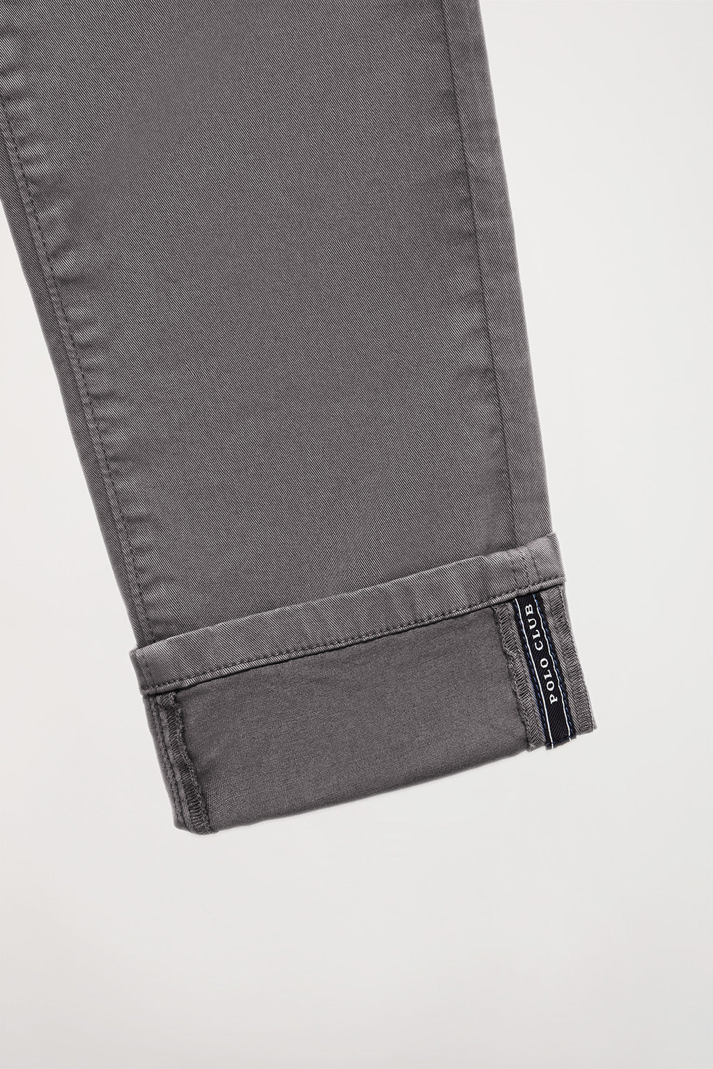 Grey stretch-cotton chinos with Polo Club details - Image 6
