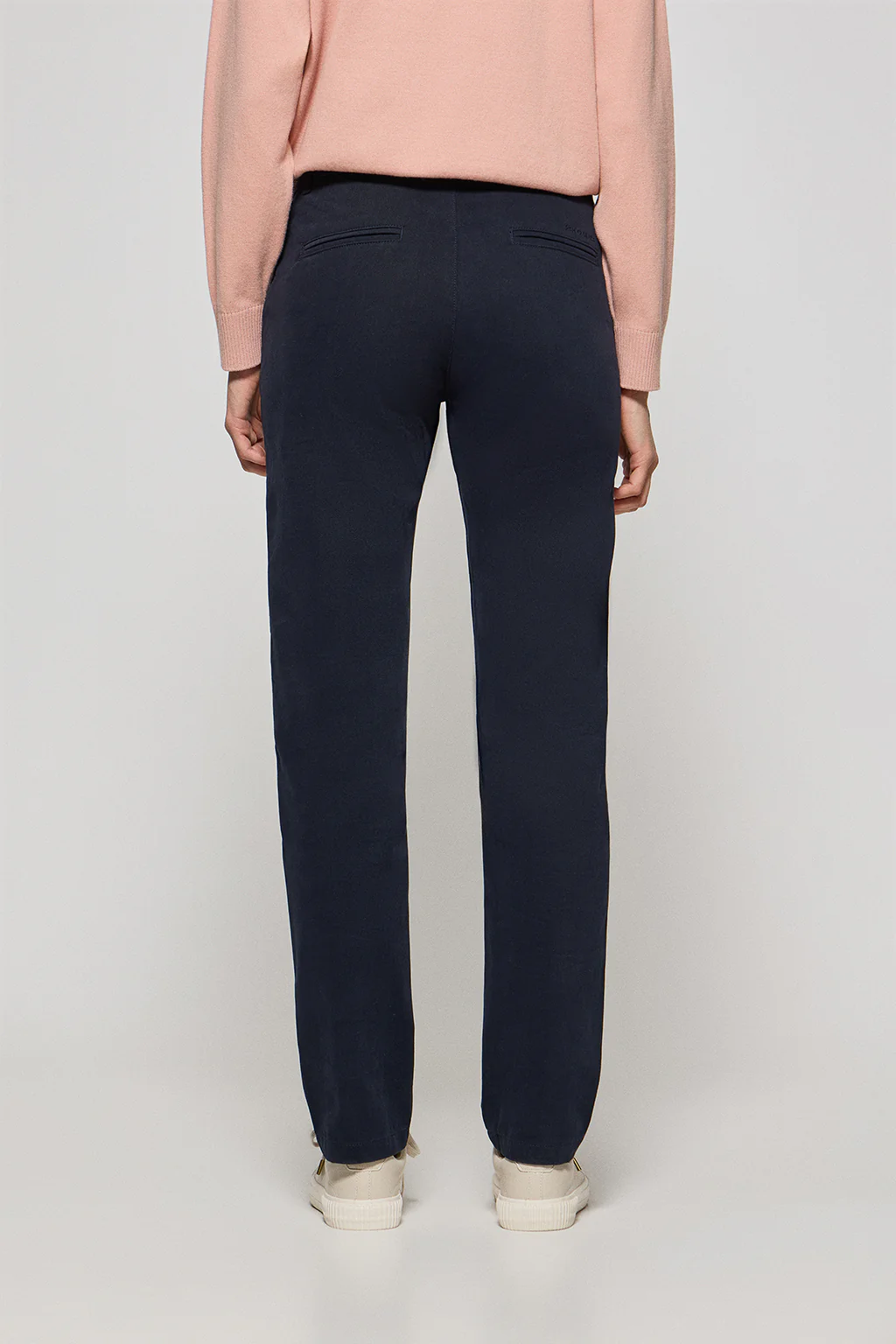 Navy-blue chinos May with minimal Polo Club pocket embroidery - Image 5