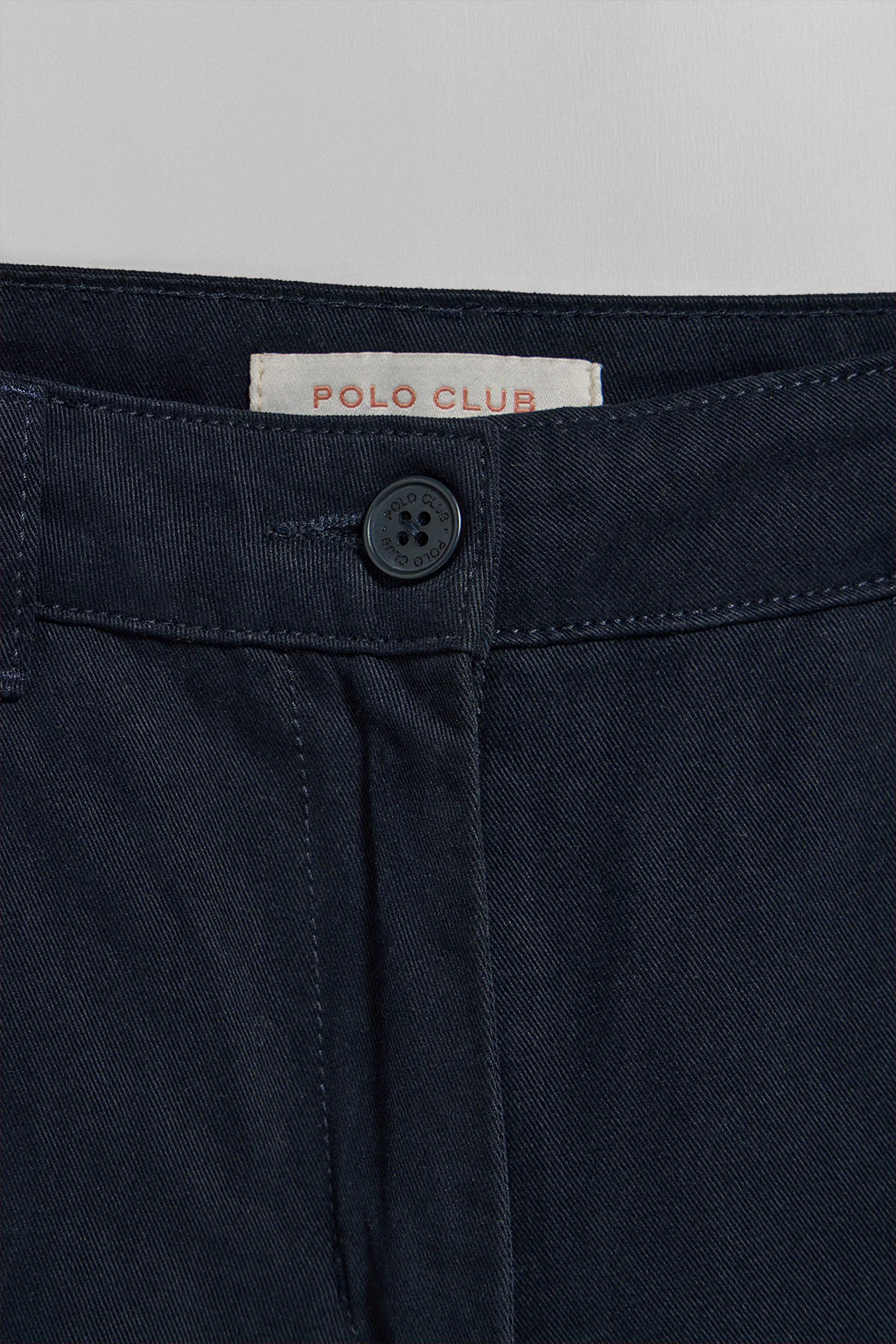 Navy-blue chinos May with minimal Polo Club pocket embroidery - Image 8