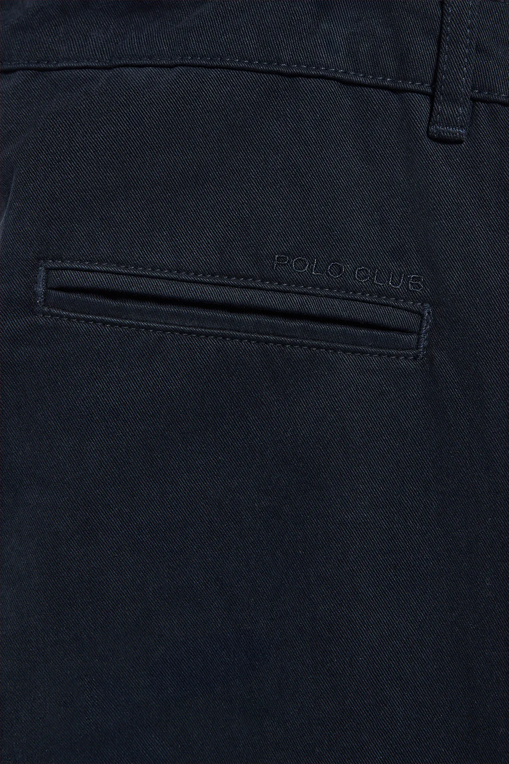 Navy-blue chinos May with minimal Polo Club pocket embroidery - Image 9