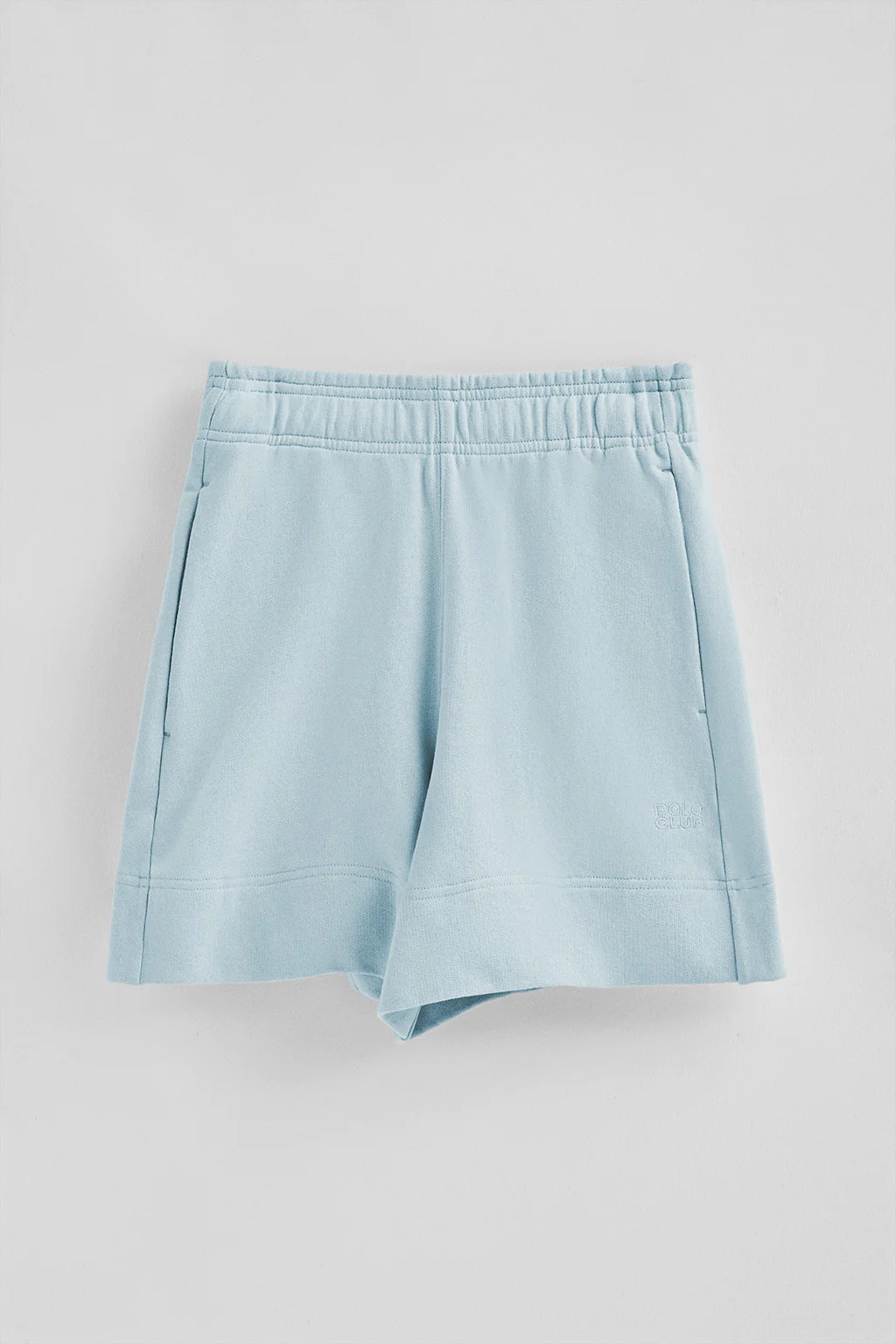 Light-blue cotton shorts with embroidered logo - Image 6