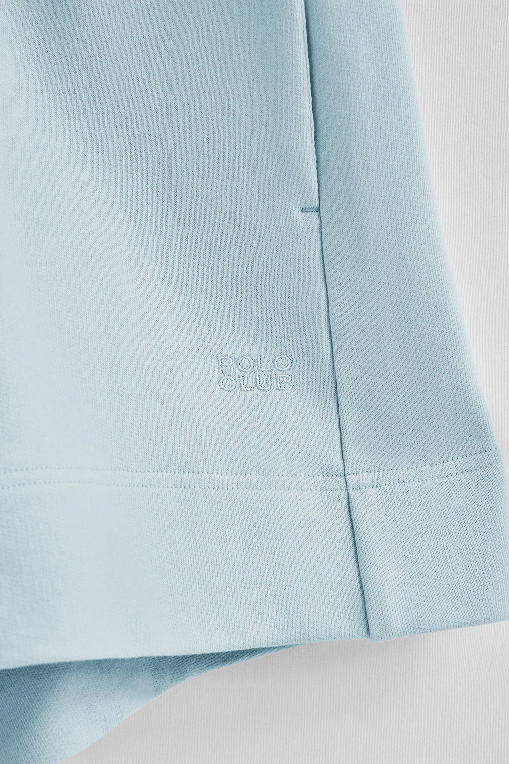 Light-blue cotton shorts with embroidered logo - Image 8