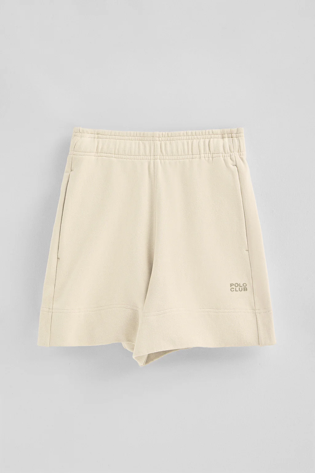 Nude cotton shorts with embroidered logo - Image 6