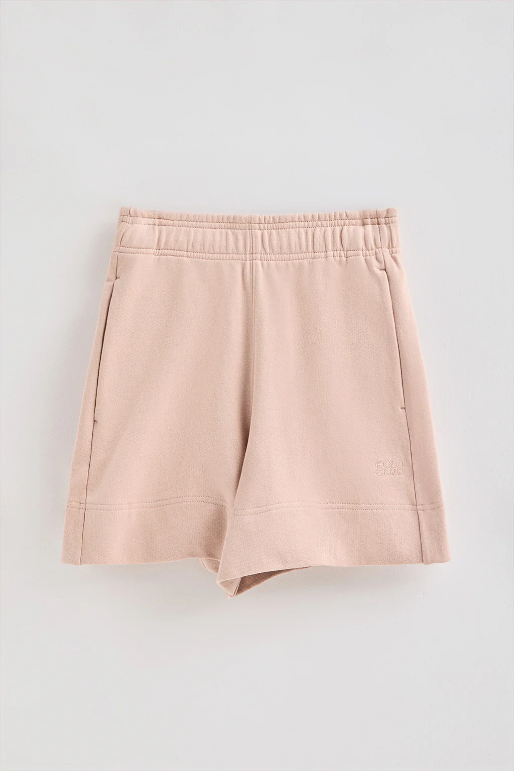 Blush-pink cotton shorts with embroidered logo - Image 10