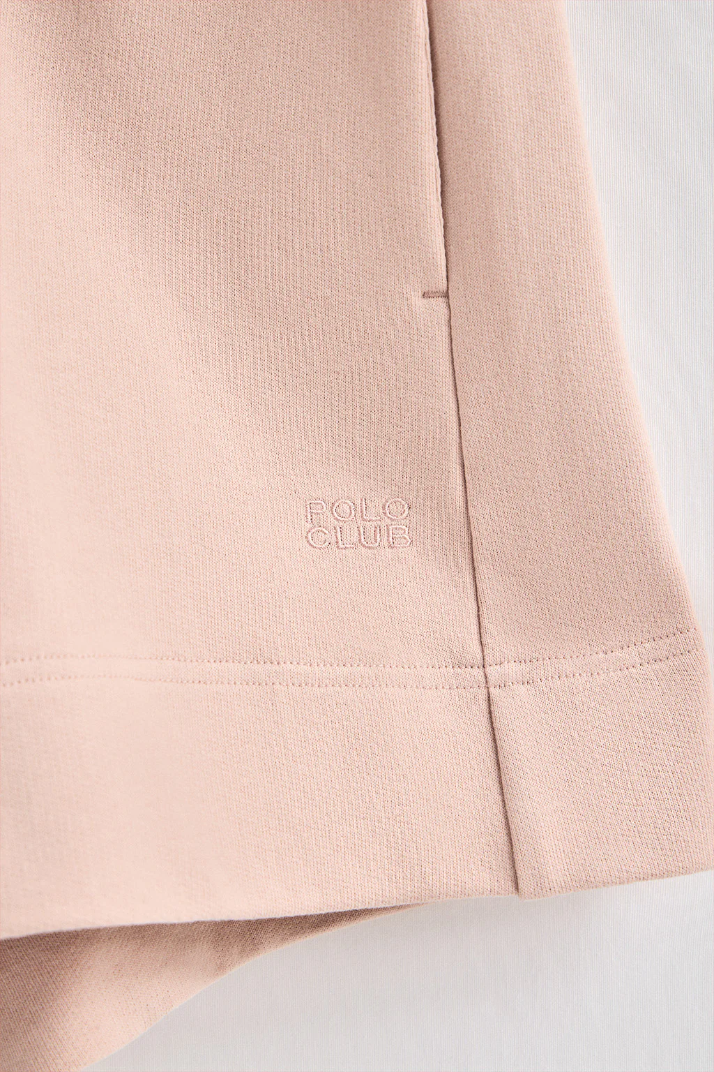 Blush-pink cotton shorts with embroidered logo - Image 8