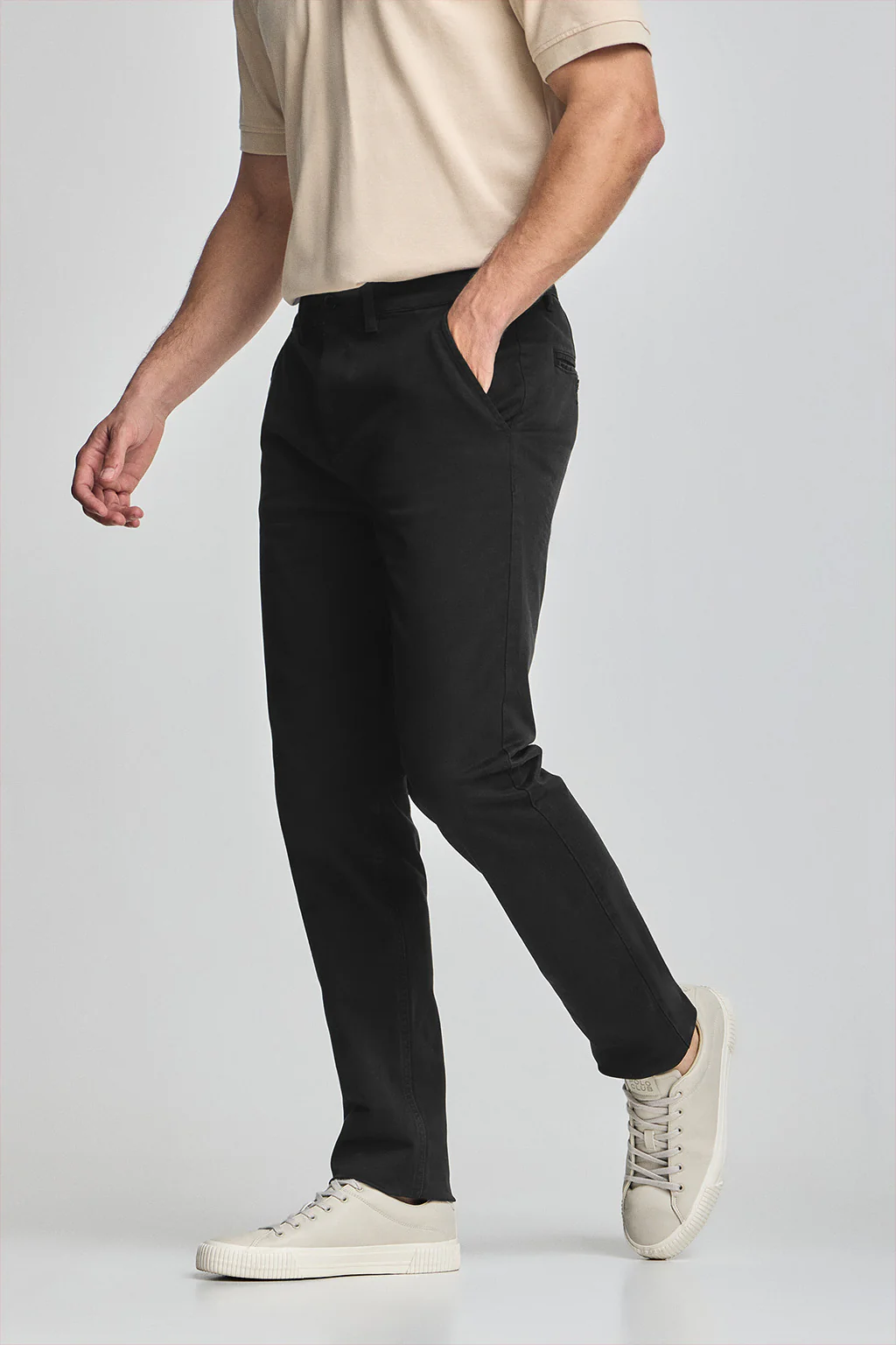 Black slim-fit chinos Moore - Image 4