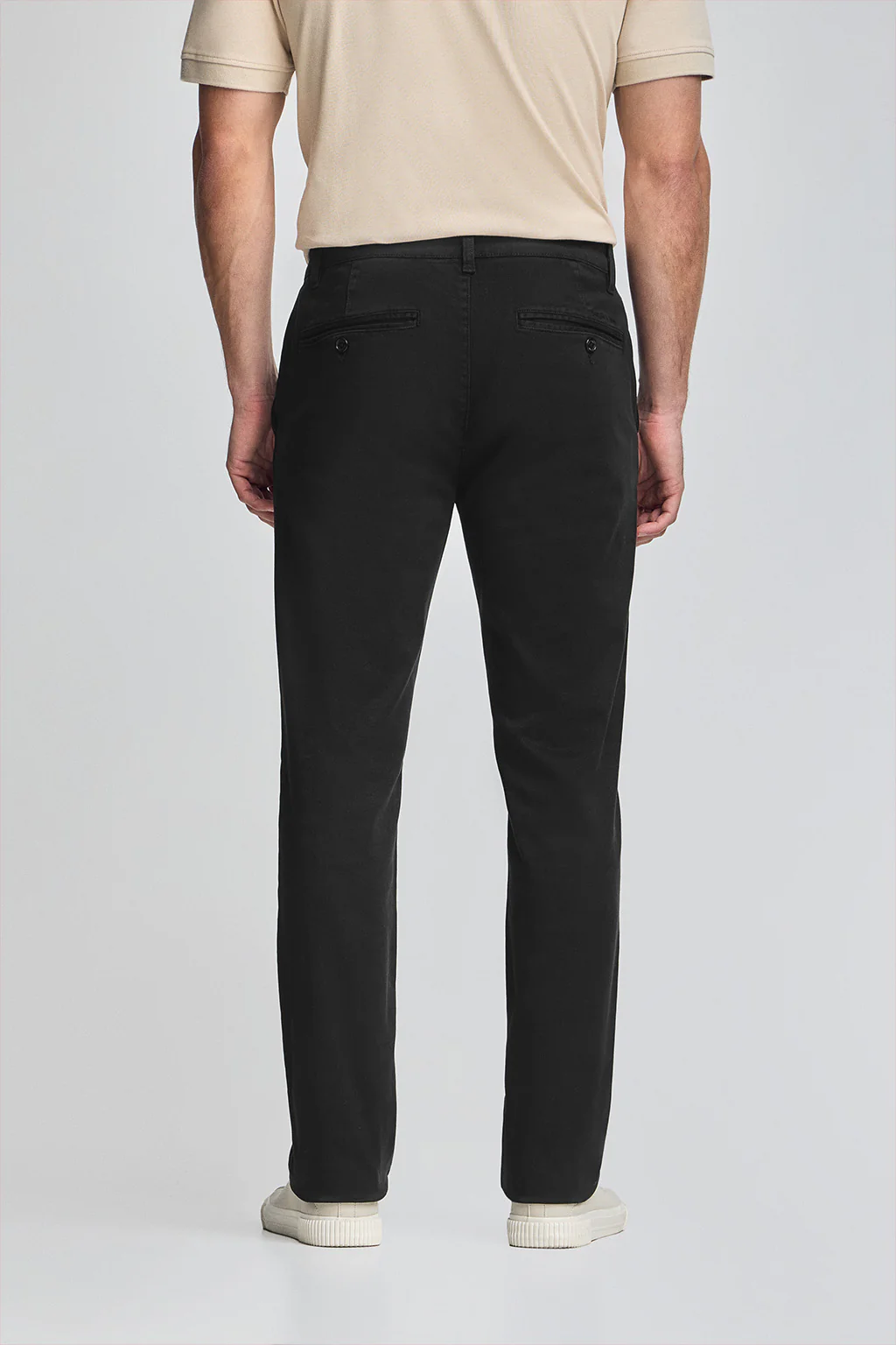Black slim-fit chinos Moore - Image 5