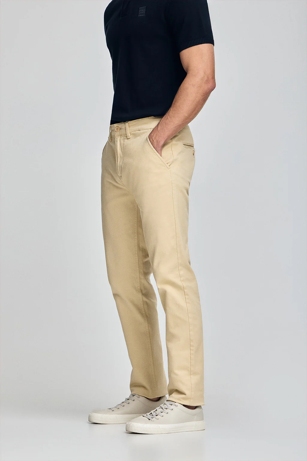 Ivory slim-fit chinos Moore - Image 4