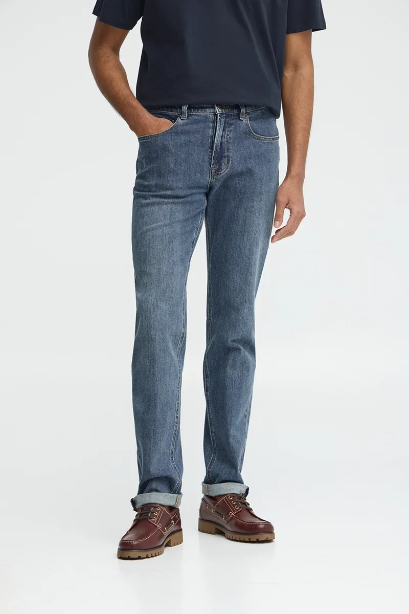 Mid-blue slim-fit jeans with Polo Club logo - Image 2
