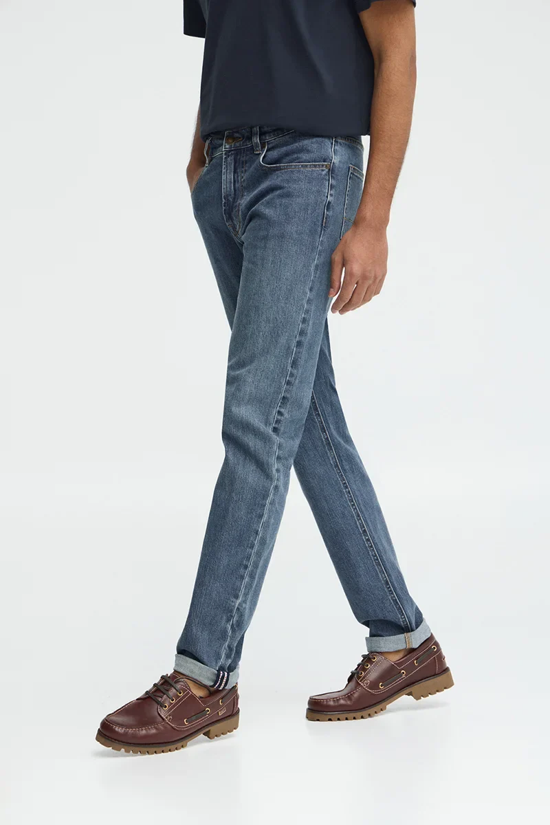 Mid-blue slim-fit jeans with Polo Club logo - Image 4