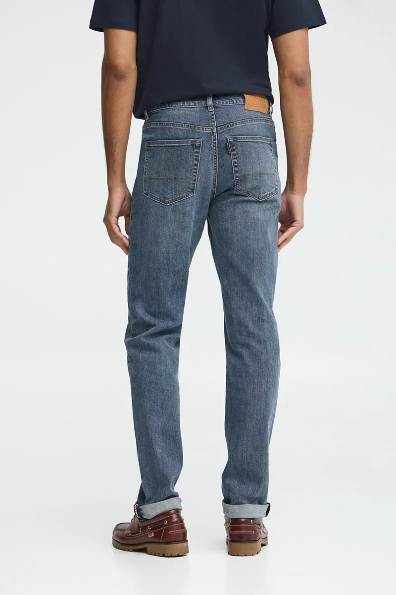 Mid-blue slim-fit jeans with Polo Club logo - Image 5