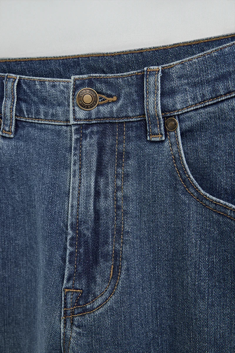 Mid-blue slim-fit jeans with Polo Club logo - Image 7