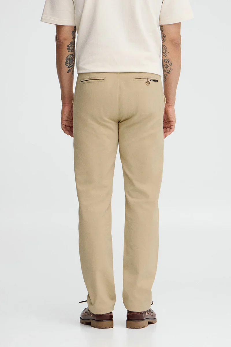 Beige regular-fit chinos with Polo Club logo - Image 5
