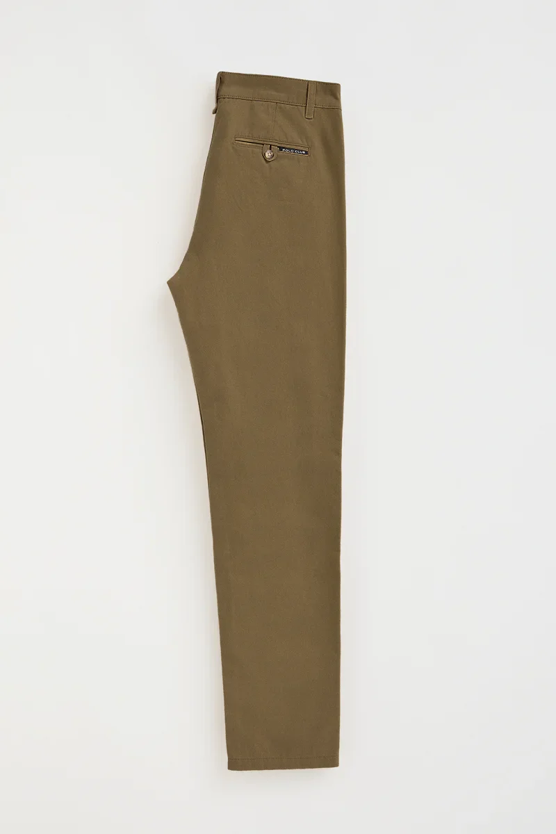 Camel regular-fit chinos with Polo Club logo - Image 3