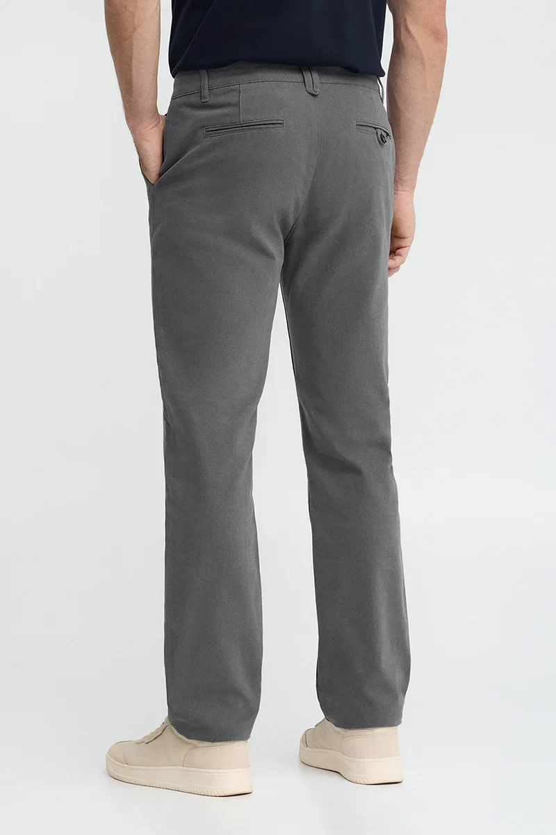 Grey regular-fit chinos with Polo Club logo - Image 5