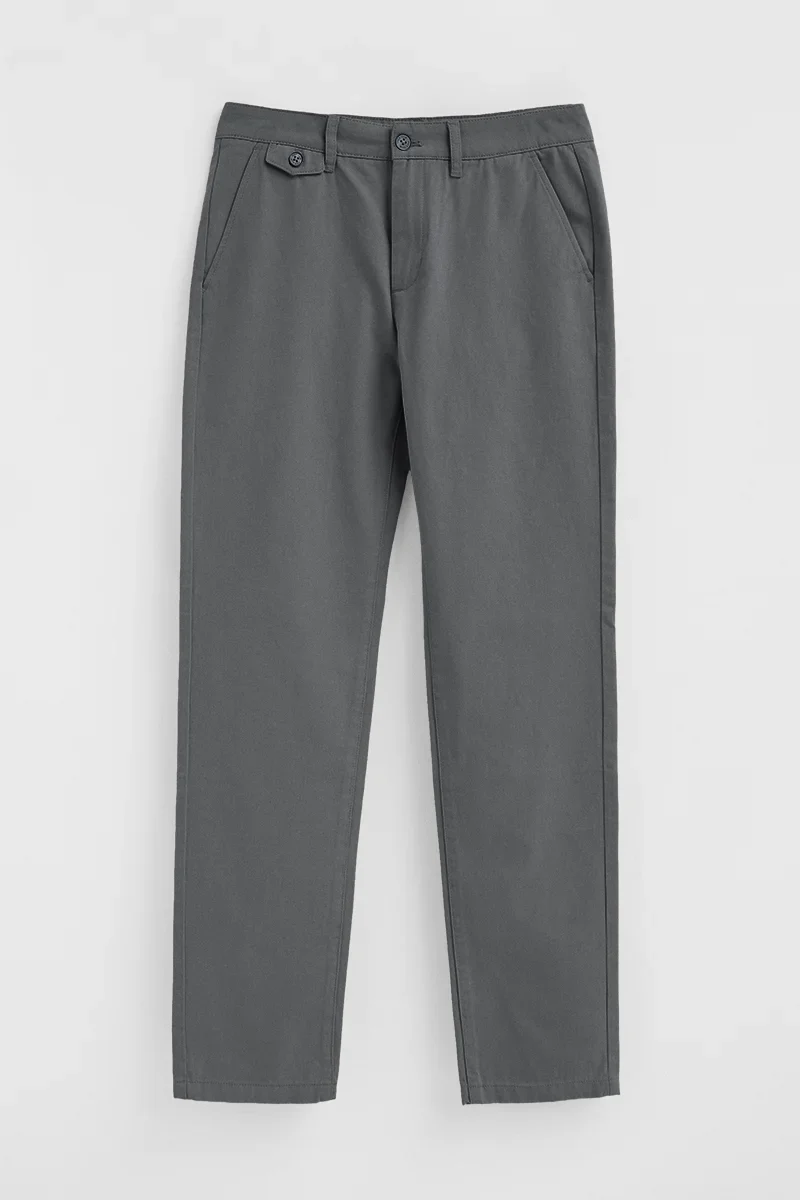 Grey regular-fit chinos with Polo Club logo - Image 6