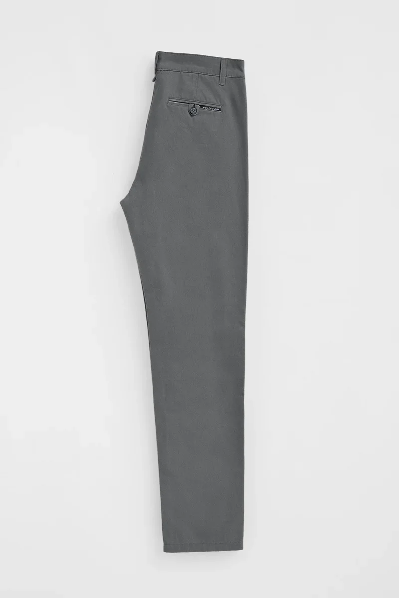 Grey regular-fit chinos with Polo Club logo - Image 8