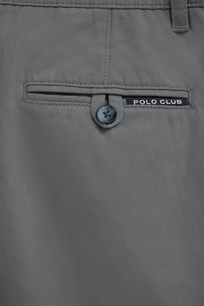 Grey regular-fit chinos with Polo Club logo - Image 9