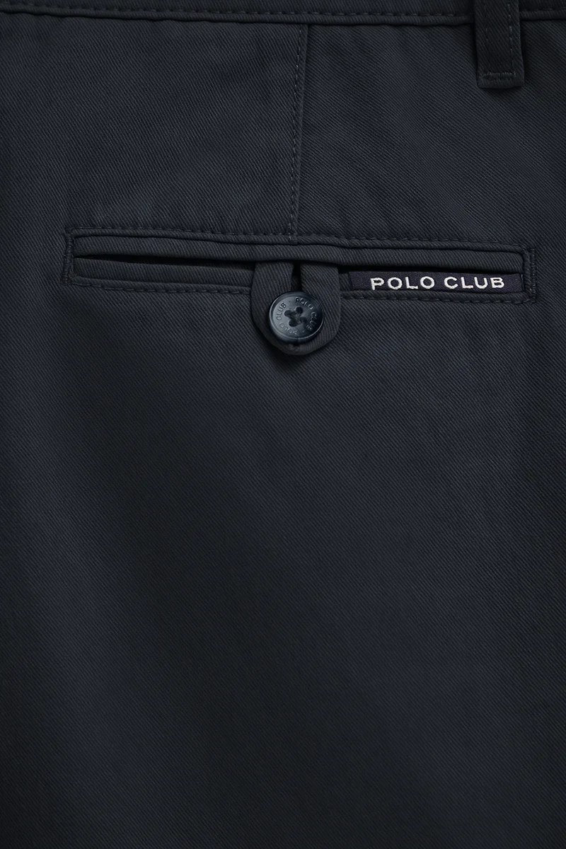 Navy-blue regular-fit chinos with Polo Club logo - Image 11