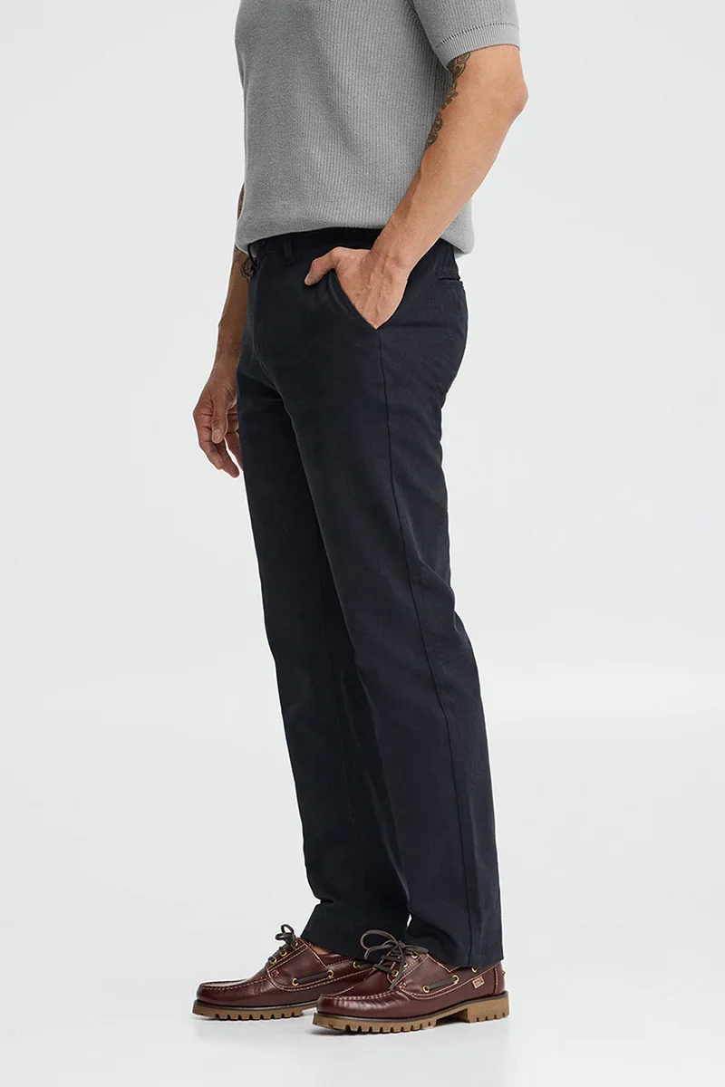 Navy-blue regular-fit chinos with Polo Club logo - Image 4