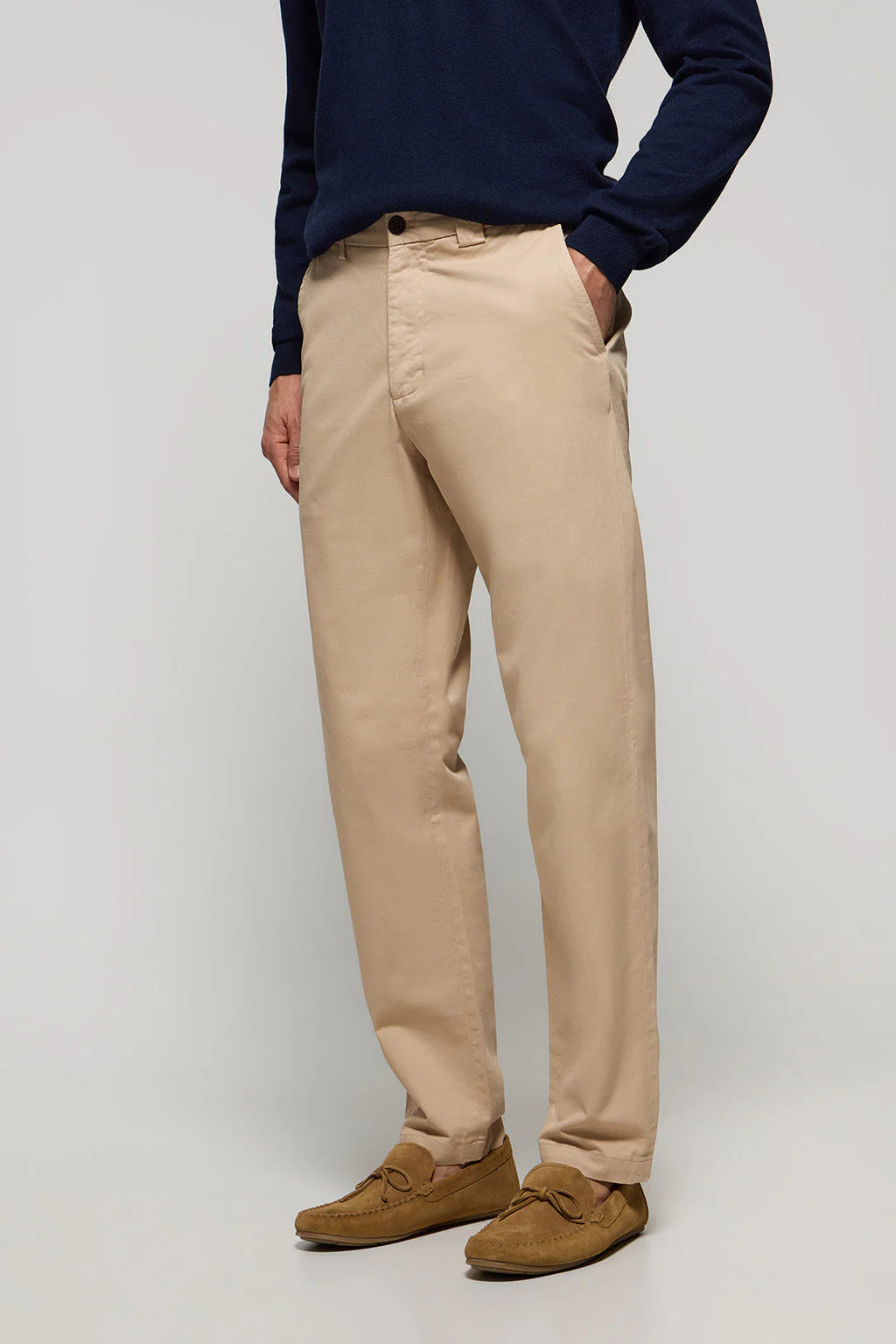 Beige regular-fit chinos with Polo Club details - Image 5