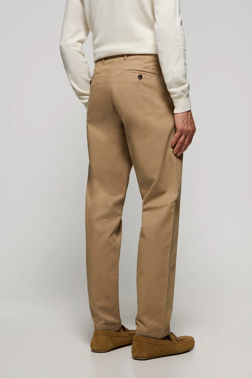 Camel regular-fit chinos with Polo Club details - Image 5