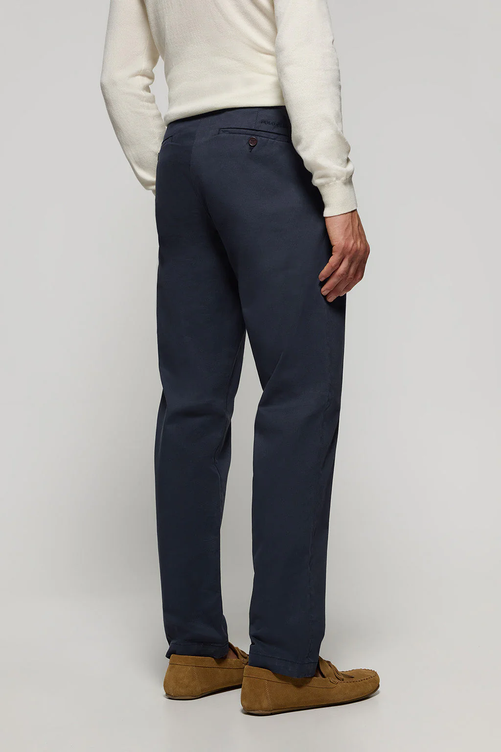 Navy-blue regular-fit chinos with Polo Club details - Image 3