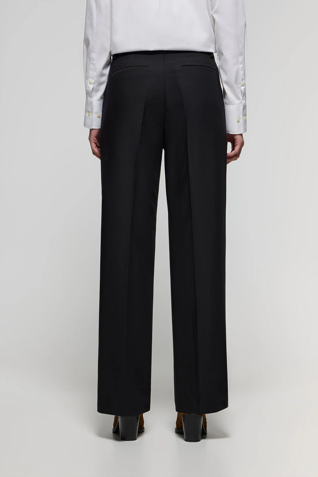 Black wide suit trousers with Polo Club details - Image 5