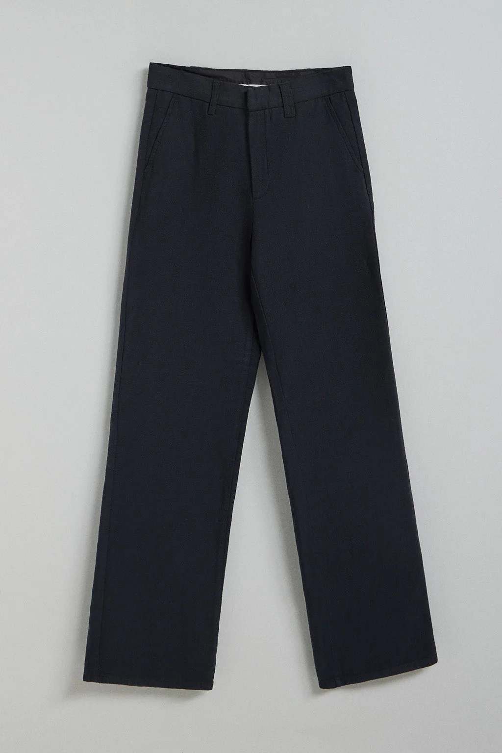 Navy-blue Tamara trousers in linen and cotton with embroidered Polo Club details - Image 6