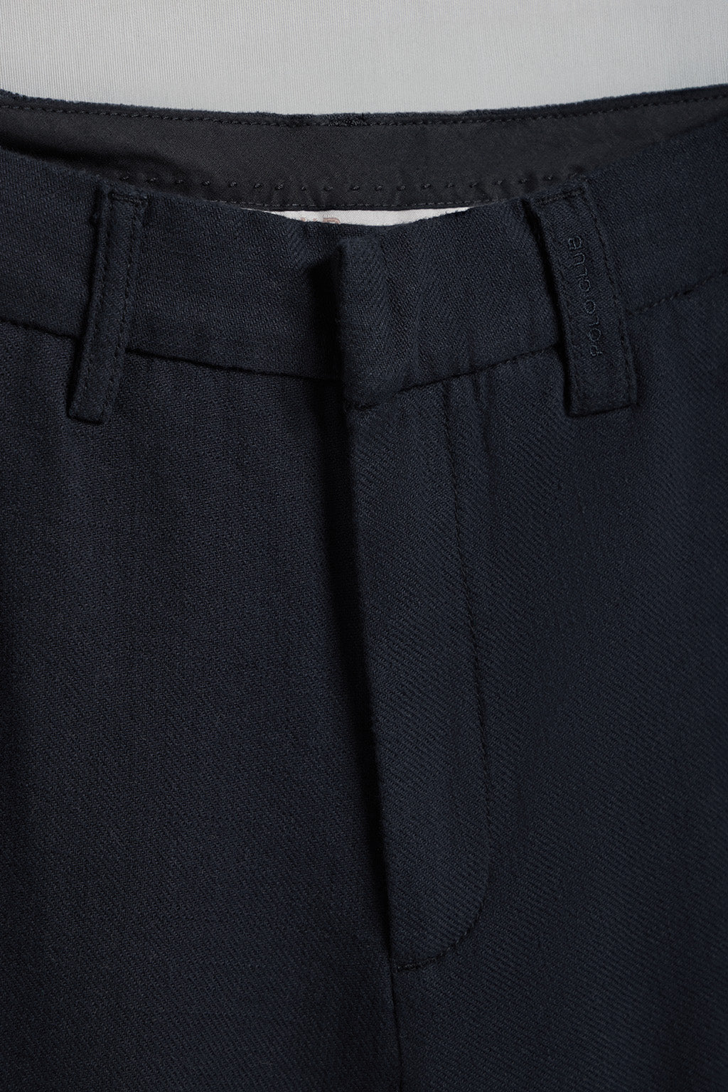 Navy-blue Tamara trousers in linen and cotton with embroidered Polo Club details - Image 7