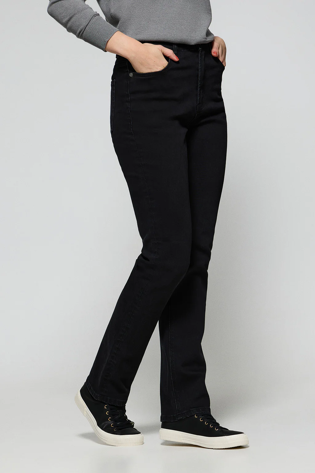 Black jeans Tanya with Polo Club details - Image 3