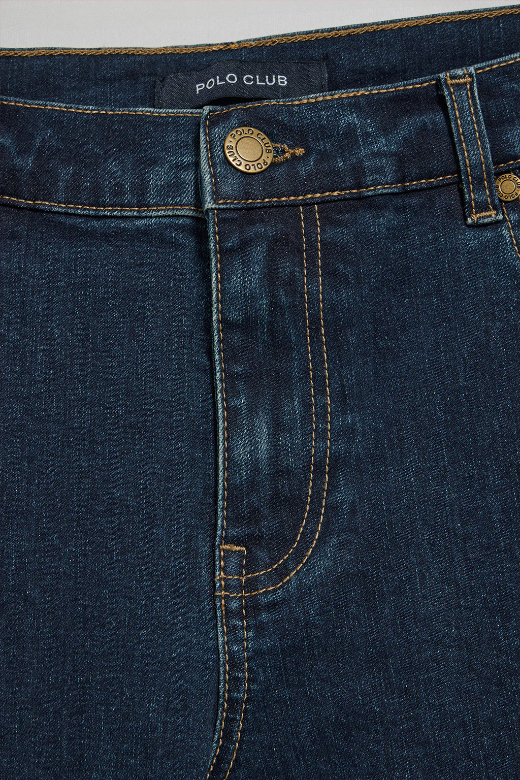 Indigo-blue jeans Tate with Polo Club details - Image 3
