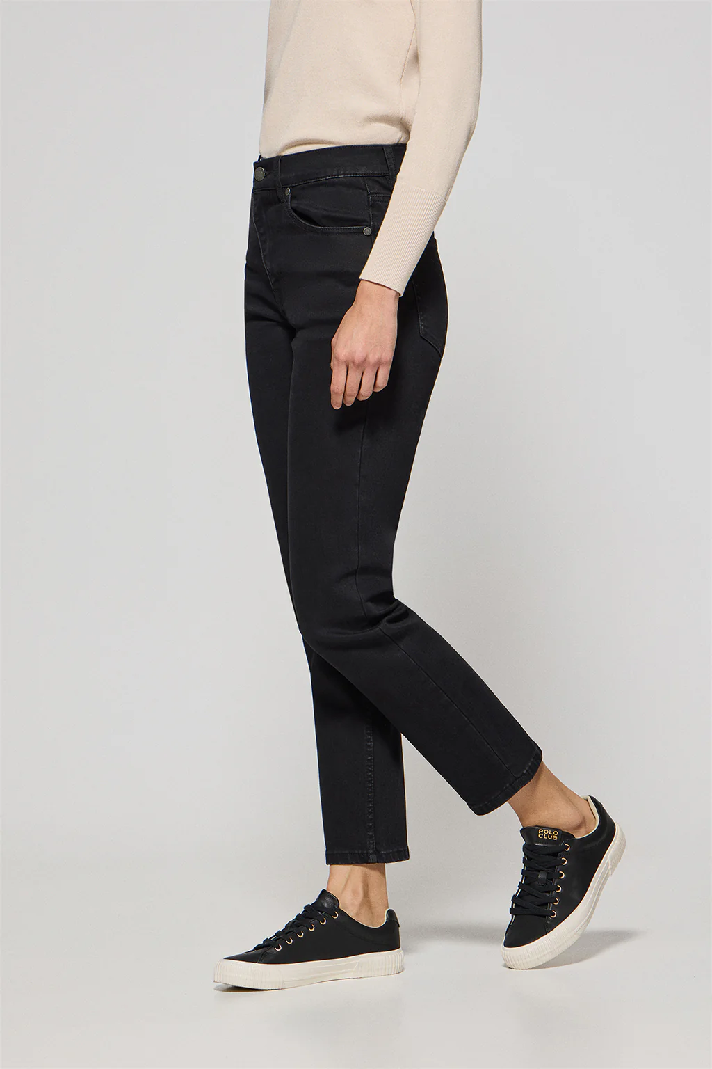 Black jeans Telma with Polo Club details - Image 4