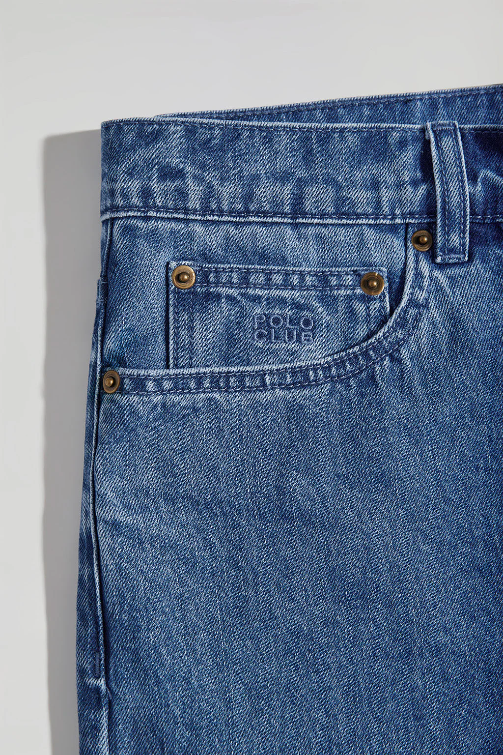 Denim-blue jeans with five pockets and Polo Club details - Image 6