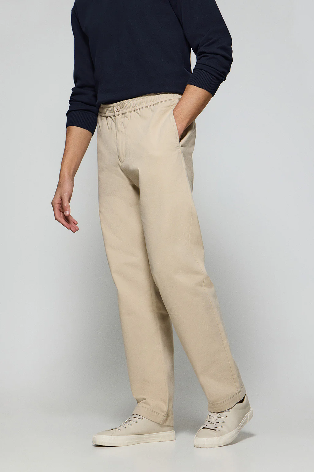 Beige trousers Trent with elasticated waist and Polo Club details - Image 3