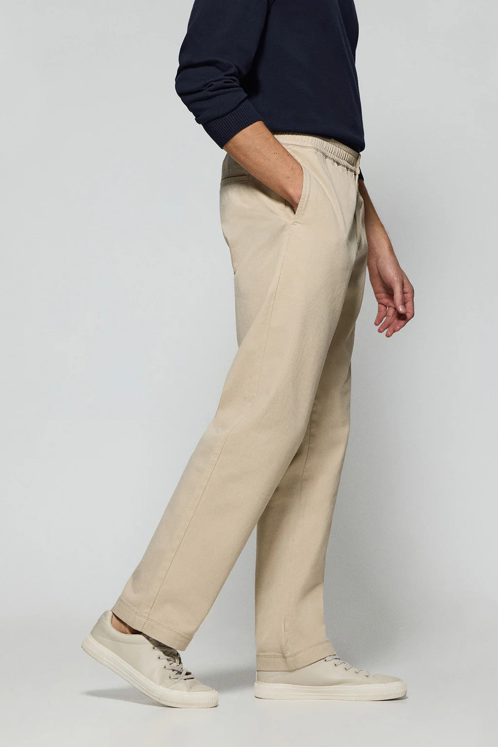 Beige trousers Trent with elasticated waist and Polo Club details - Image 4