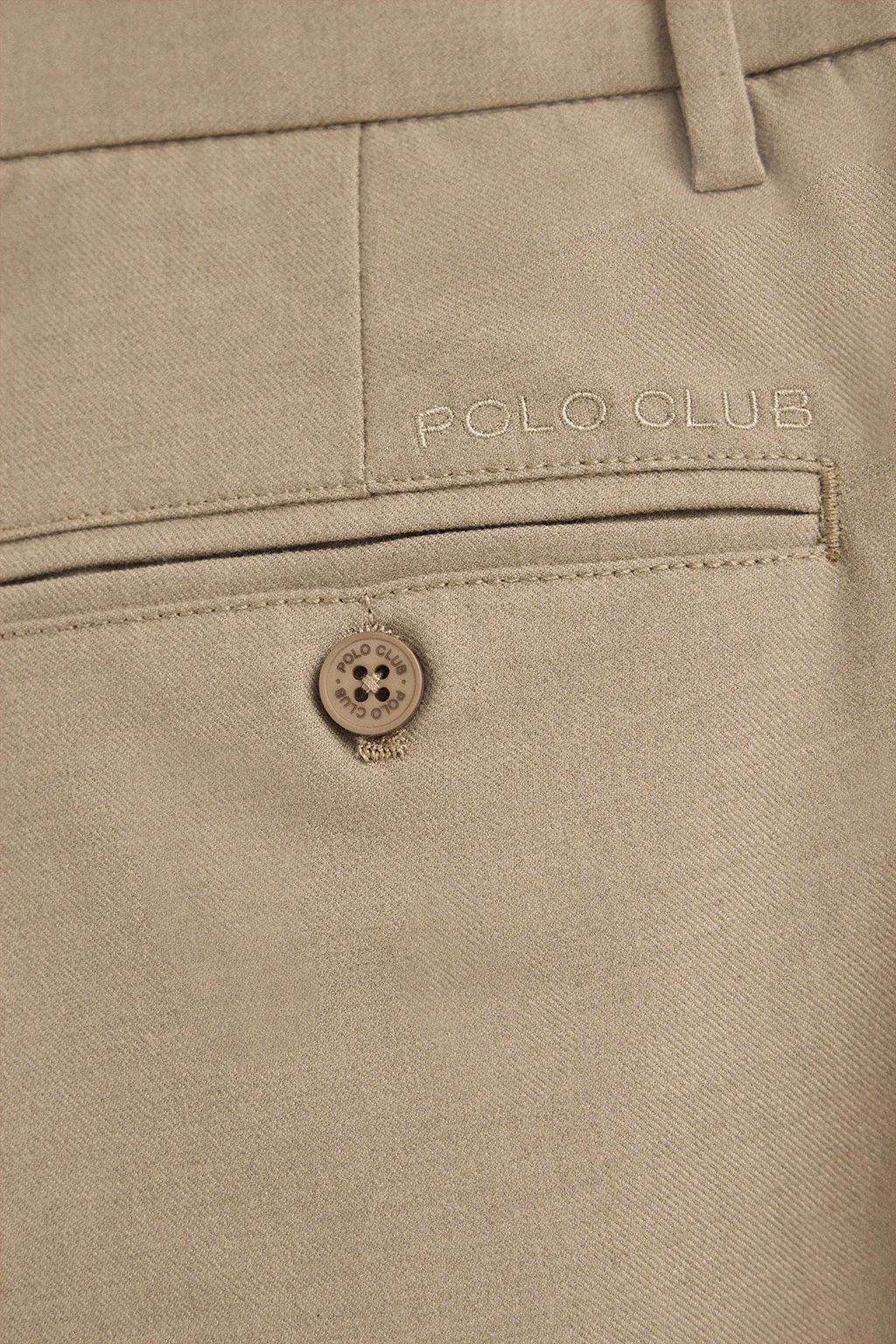 Camel men’s regular-fit chinos with Polo Club details - Image 5