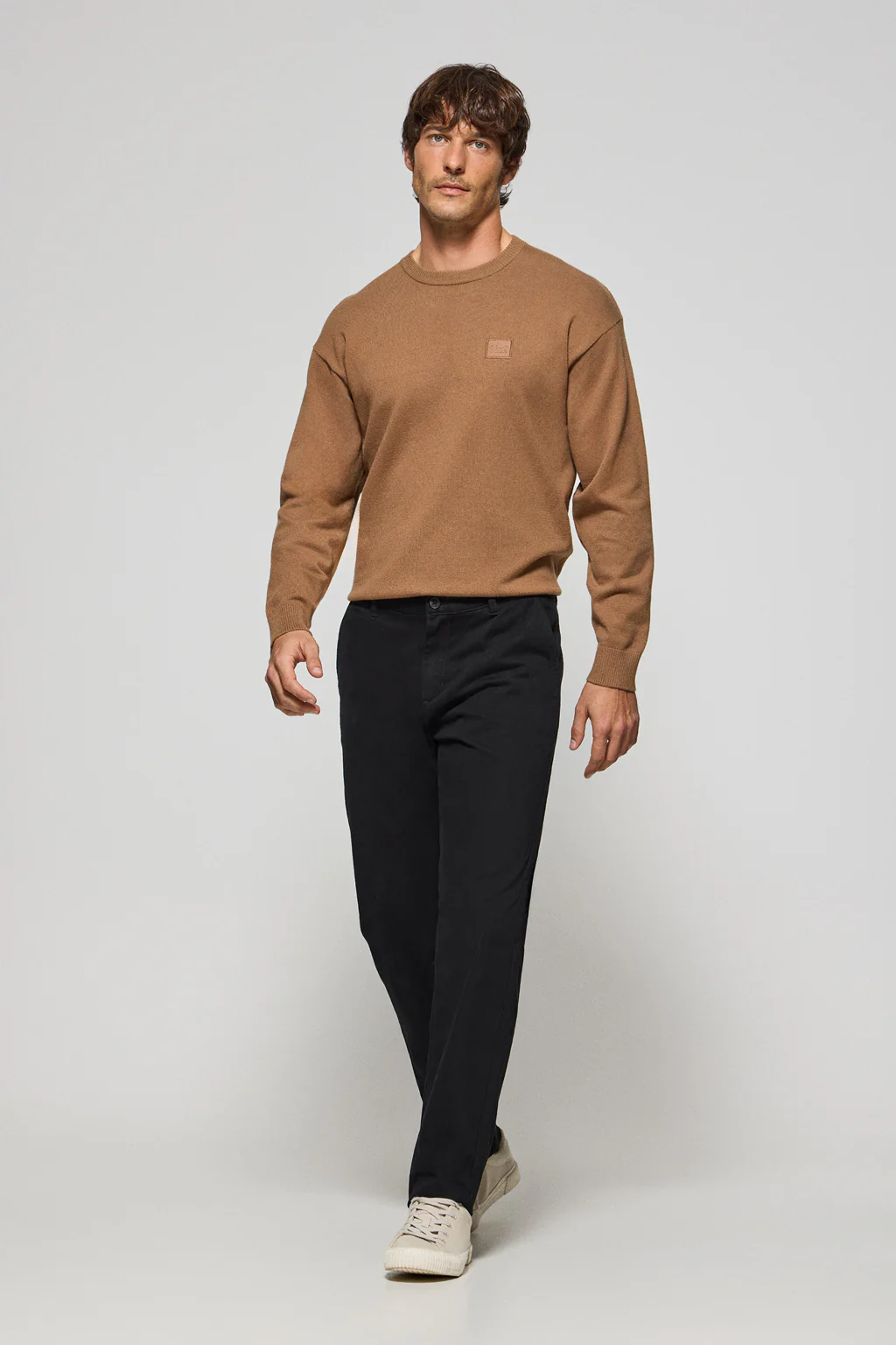 Black chinos Vanya with Polo Club embroidery