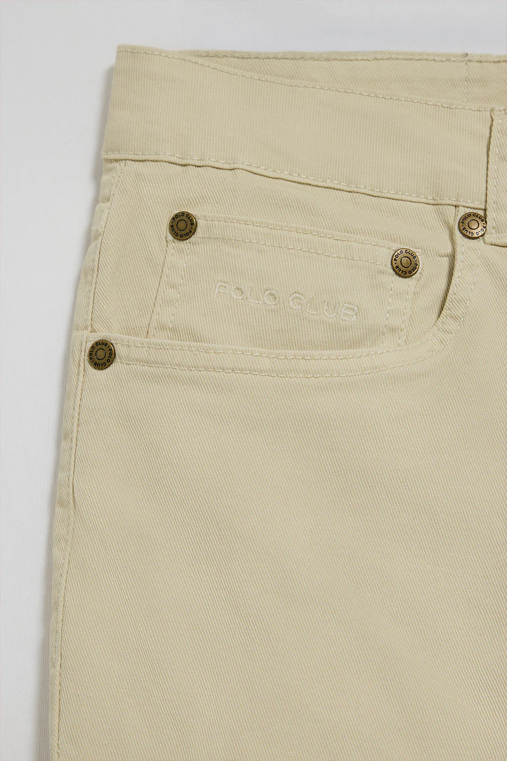 Beige slim-fit trousers Voss with five pockets - Image 9