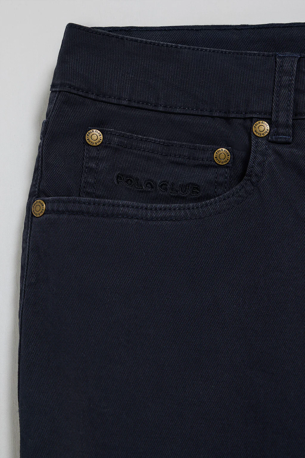 Navy-blue slim-fit trousers Voss with five pockets - Image 8