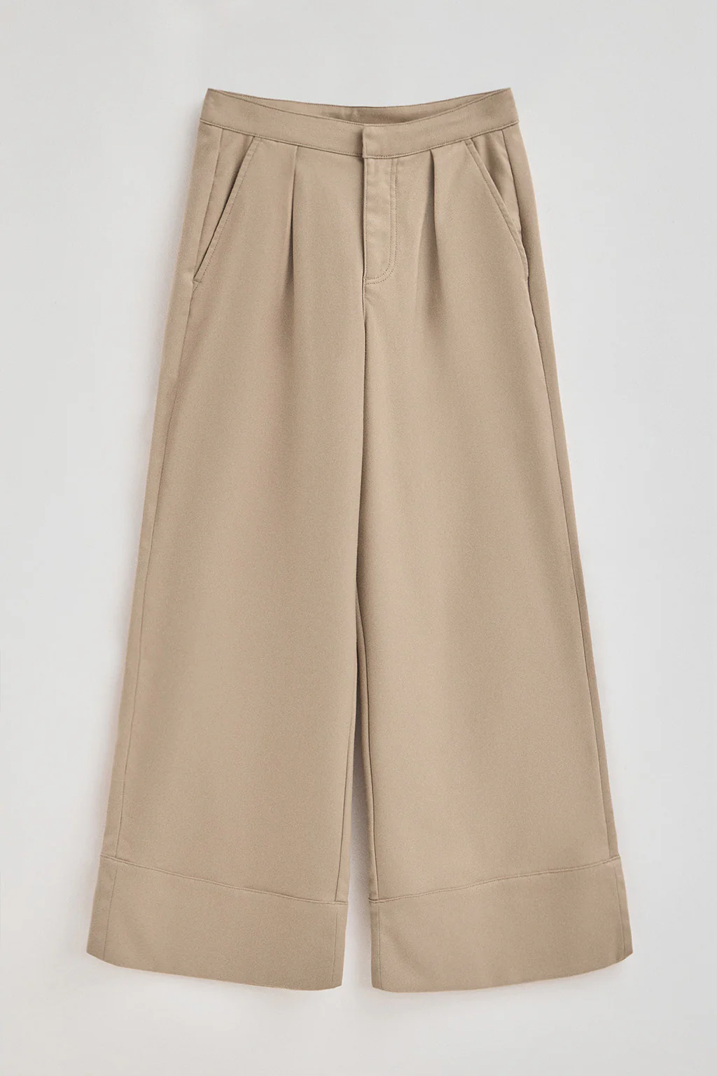 Camel wide-fit trousers with Polo Club details - Image 8