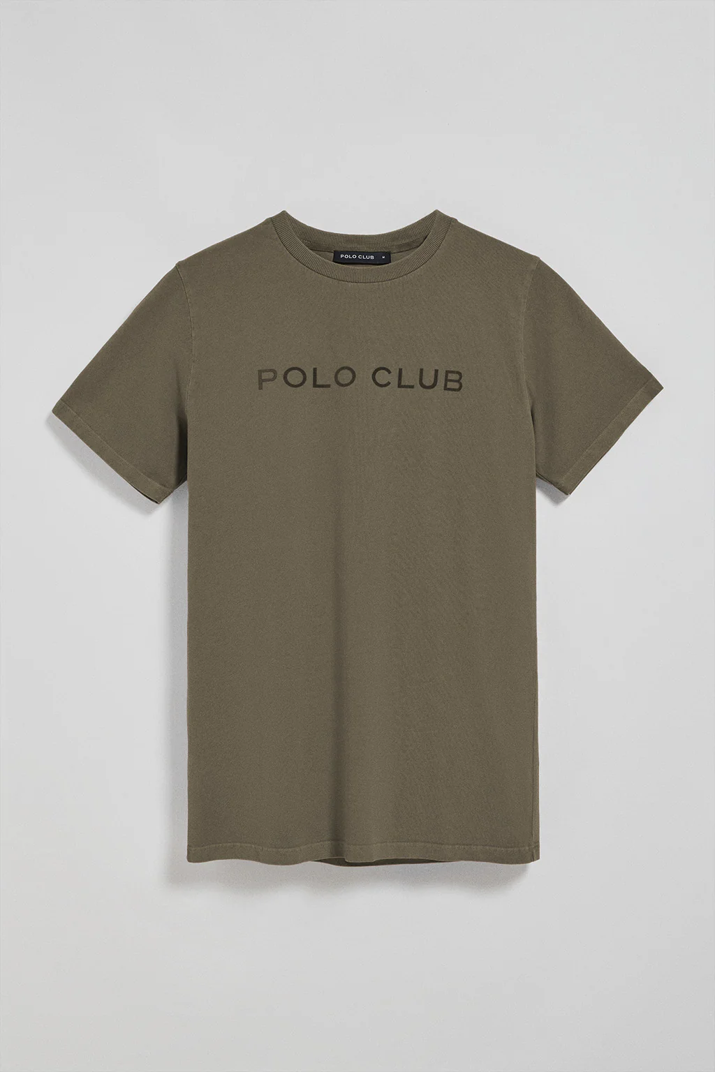 Army-green garment-dyed T-shirt Apolo with velvety Polo Club logo - Image 5