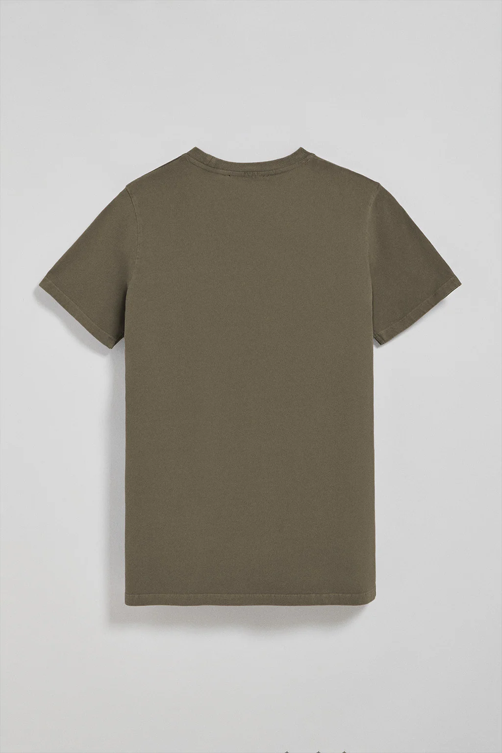 Army-green garment-dyed T-shirt Apolo with velvety Polo Club logo - Image 6