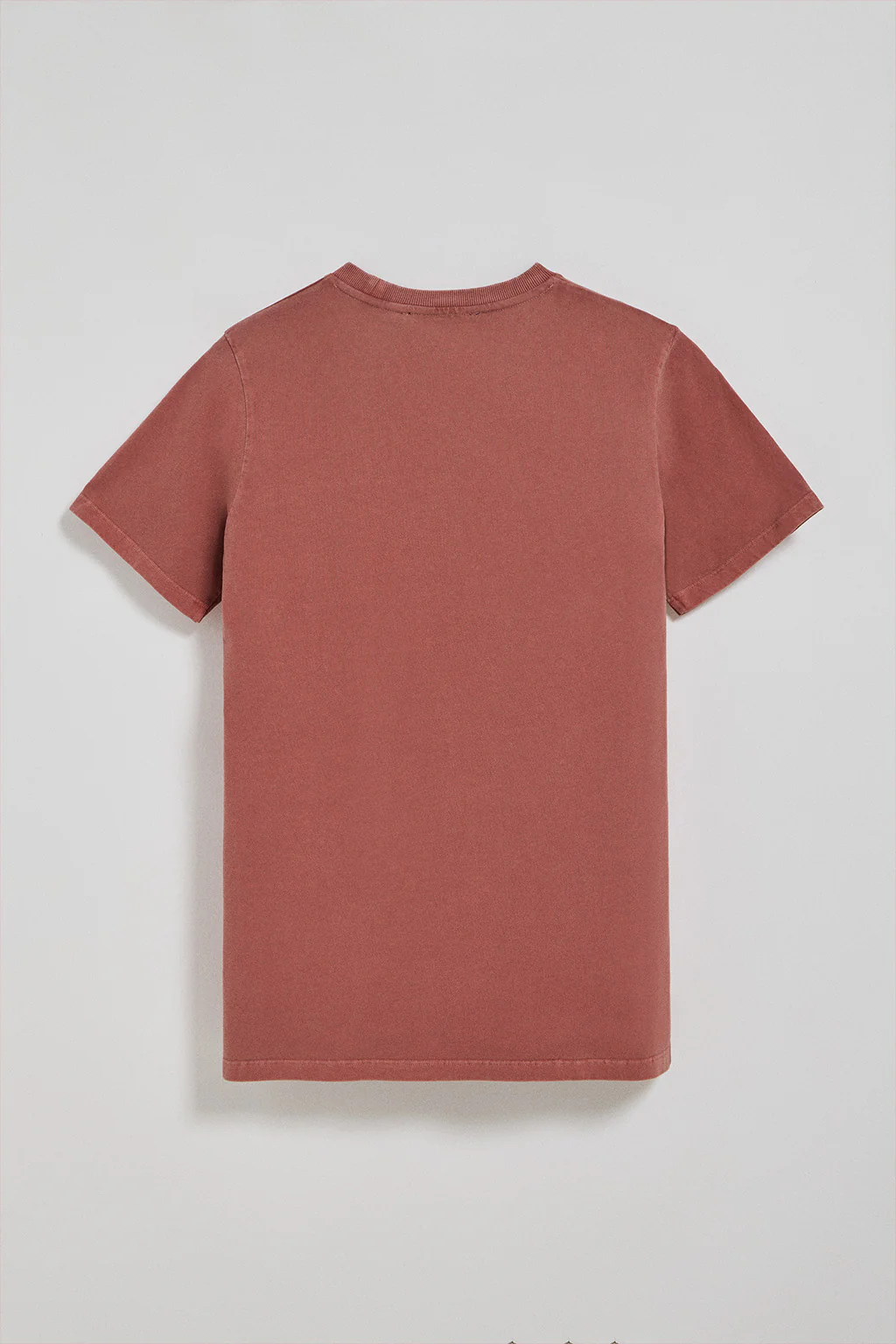 Red garment-dyed T-shirt Apolo with velvety Polo Club logo - Image 6
