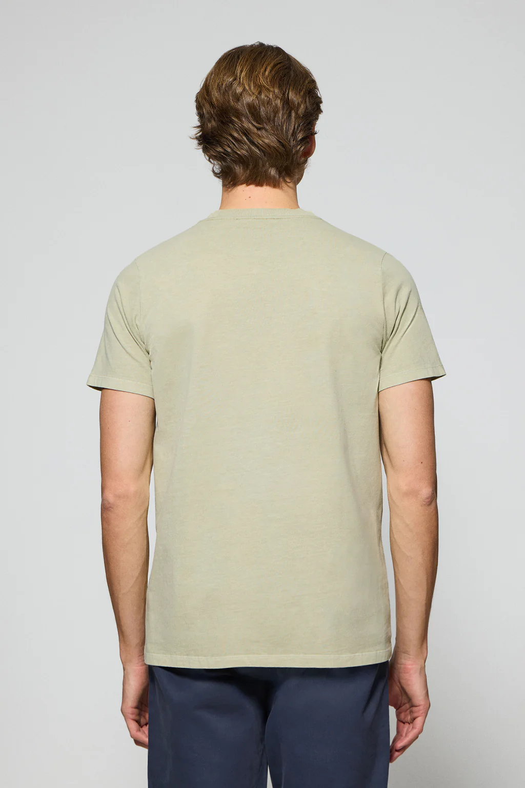 Stone garment-dyed T-shirt Apolo with velvety Polo Club logo - Image 2